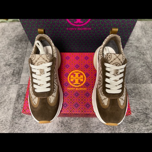 Tory Burch T Monogram Good Luck Trainer Hazel - Picture 3 of 12